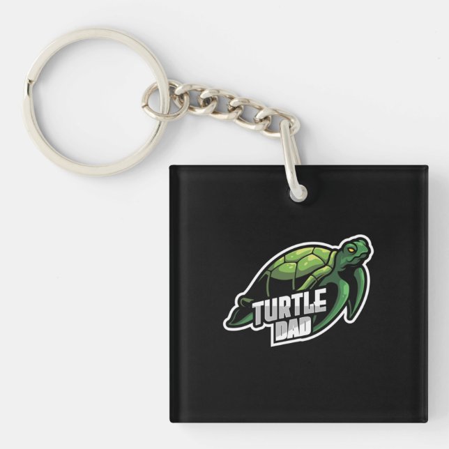 Turlte Lover | Turtle Dad Key Ring (Front)