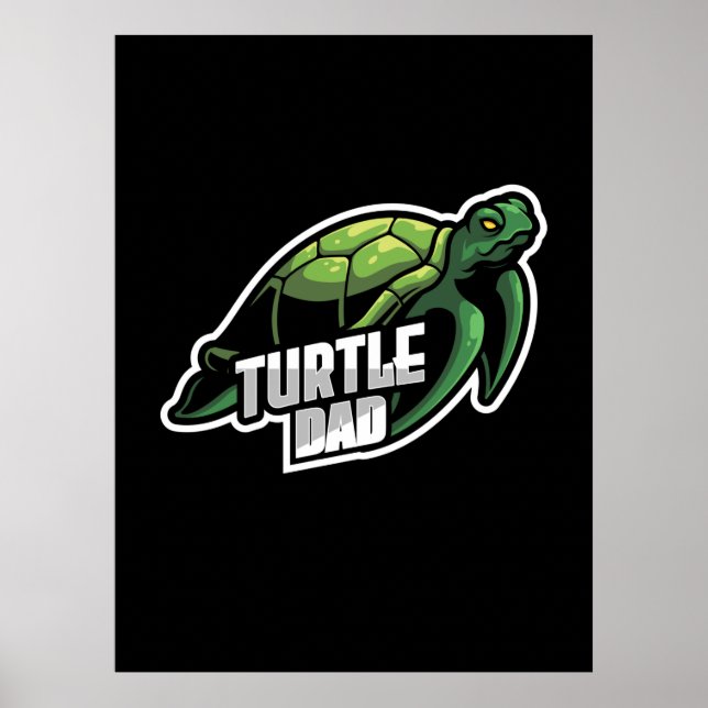 Turlte Lover | Turtle Dad Poster (Front)