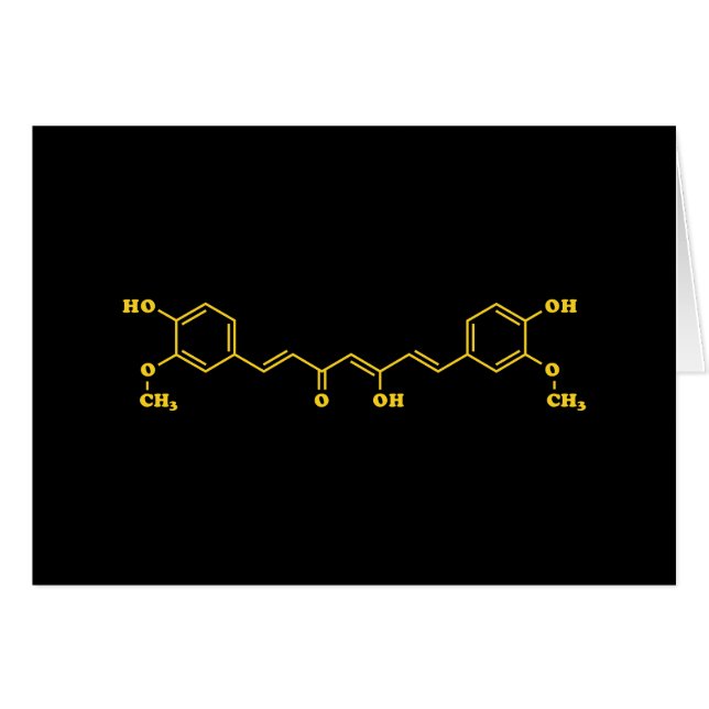 Turmeric Curcumin Molecular Chemical Formula Card (Front Horizontal)