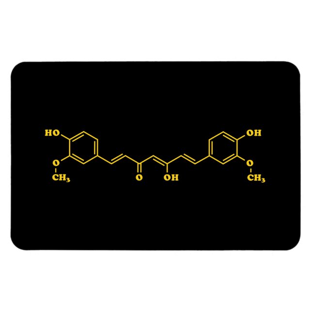 Turmeric Curcumin Molecular Chemical Formula Magnet (Horizontal)