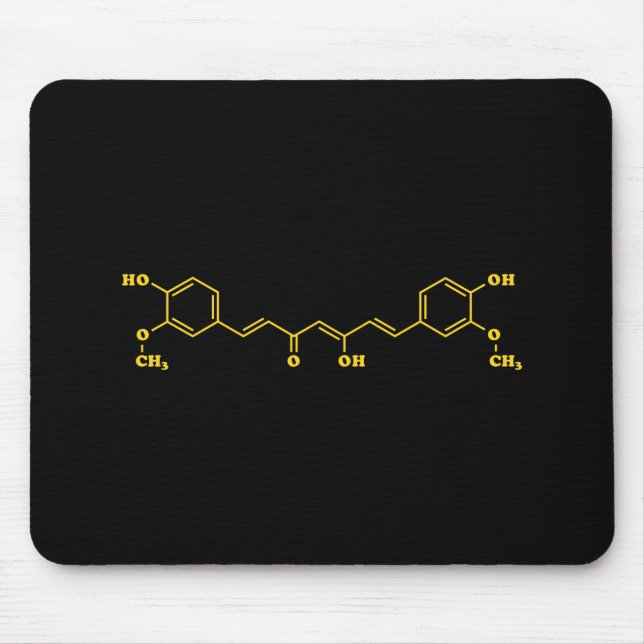 Turmeric Curcumin Molecular Chemical Formula Mouse Pad (Front)