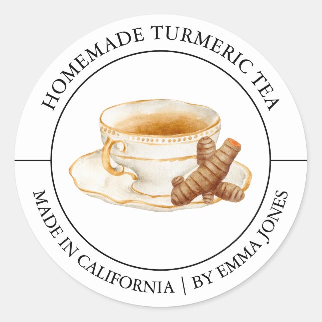 Turmeric Tea Modern label (Front)