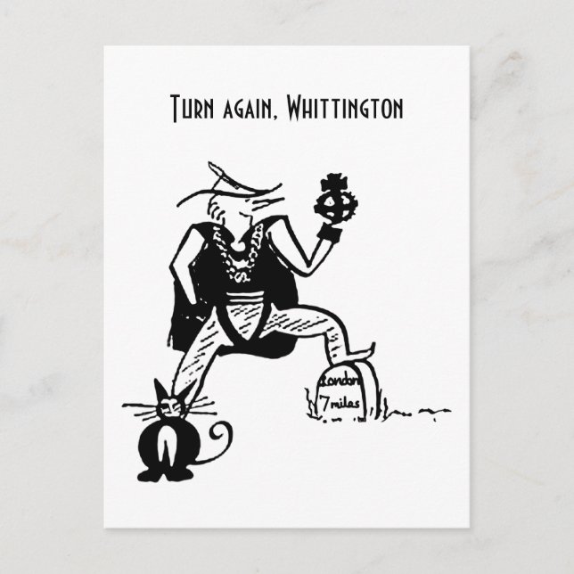 Turn Again, Whittington Postcard (Front)