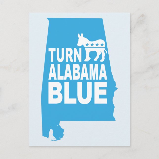 Turn Alabama Blue Postcard | Vote State Democrats (Front)