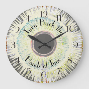 Turn Back the Hands of Time Brilliance Abstract Large Clock