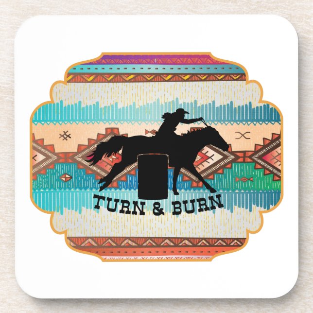 Turn & Burn Barrel Racing Quotes  Mouse Pad USB Ch Coaster (Front)