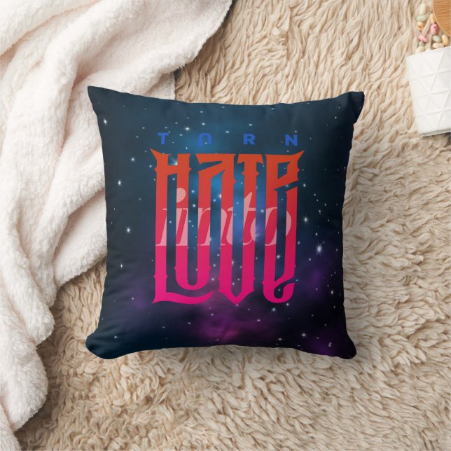Turn Hate into Love |  Throw Pillow (Blanket)