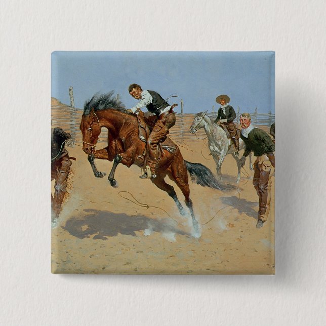 Turn Him Loose, Bill, c.1893 (oil on canvas) 15 Cm Square Badge (Front)