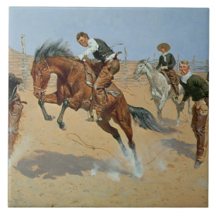 Turn Him Loose, Bill, c.1893 (oil on canvas) Ceramic Tile