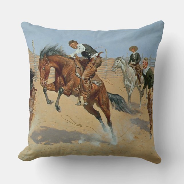 Turn Him Loose, Bill, c.1893 (oil on canvas) Cushion (Front)