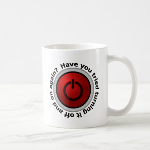 Turn It On & Off - Button Logo Coffee Mug