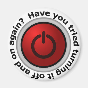 Turn It On & Off - Button Logo Magnet