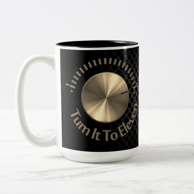 Turn It To Eleven  Two-Tone Coffee Mug (Left)