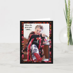 Turn LIMES into SMILE and laugh Card