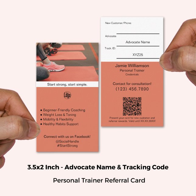 Turn Loyal Fitness Beginner Clients Into Advocates Referral Card (3.5x2 Inch, Turn Loyal Fitness Beginner Clients Into Advocates Referral Card)