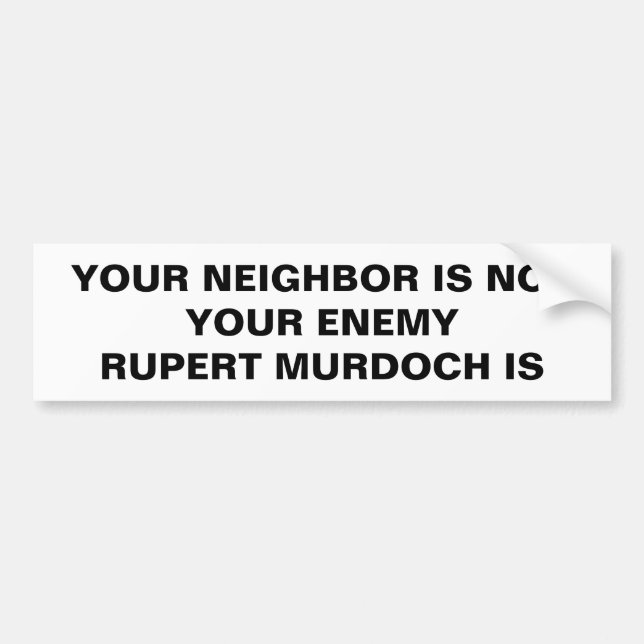 TURN OFF FAUX NEWS BUMPER STICKER (Front)