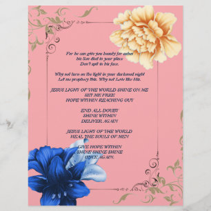 Turn on The Light cont. Personalised Paper