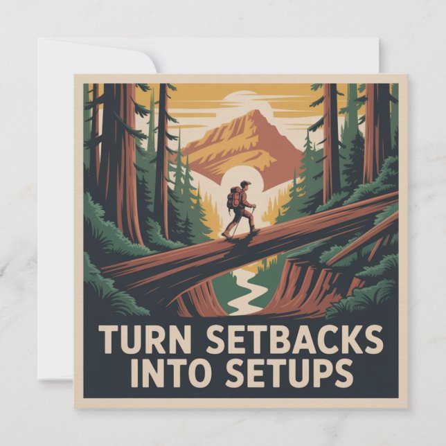 Turn Setbacks Into Setups Thank You Card (Front)