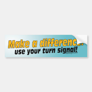 Turn Signal Bumper Sticker