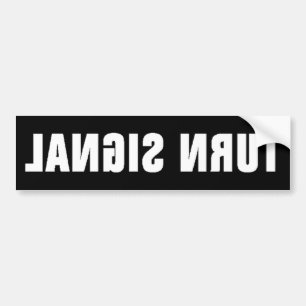 TURN SIGNAL BUMPER STICKER