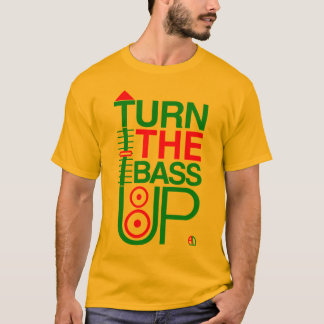 TURN THE BASS UP - Reggae colours - Crossfader DJ T-Shirt