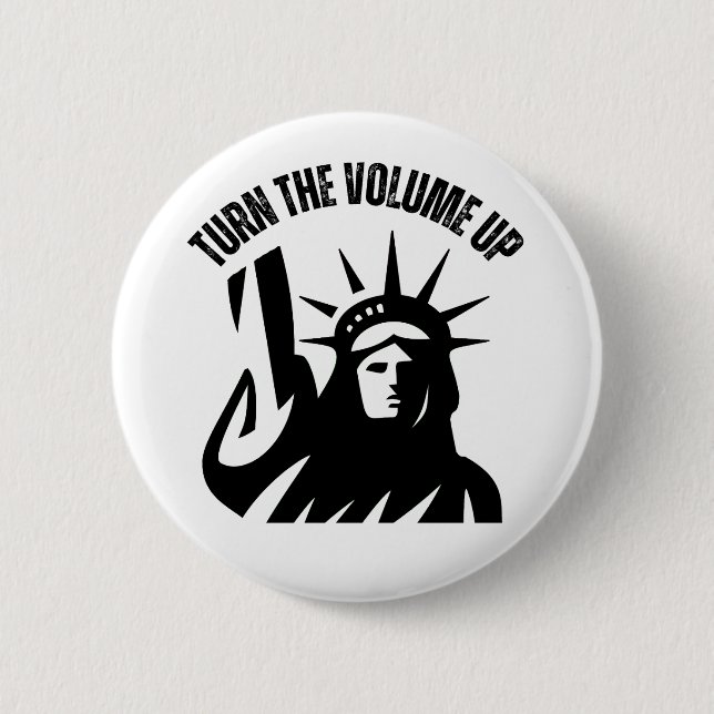 Turn The Volume Up New York Zohran Mamdani 6 Cm Round Badge (Front)