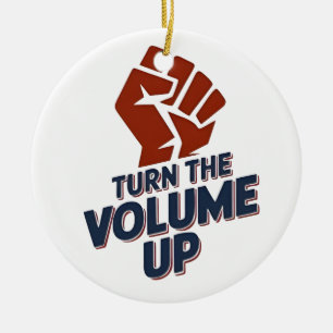 Turn the Volume Up Zohran NYC Major Democrat Ceramic Ornament