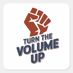 Turn the Volume Up Zohran NYC Major Democrat Square Sticker