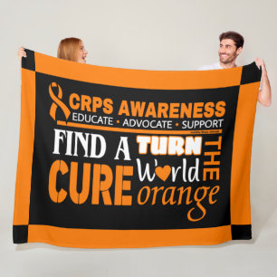 Turn the World Orange...CRPS Fleece Blanket
