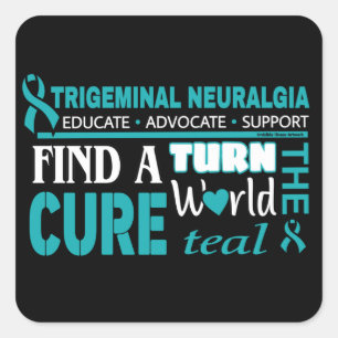 Turn the World Teal...TN Square Sticker