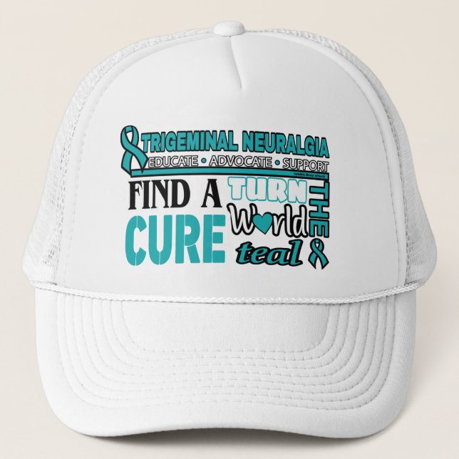 Turn the World Teal...TN Trucker Hat (Front)