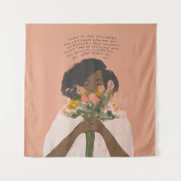 Turn to the flowers inspirational quote black art