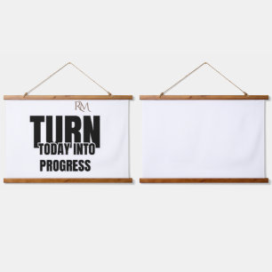 Turn Today Into Progress Motivational Design Hanging Tapestry