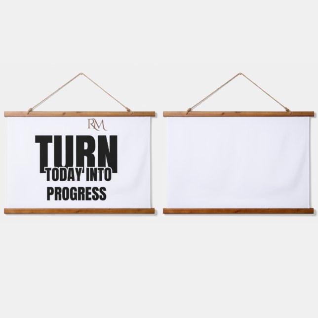 Turn Today Into Progress Motivational Design Hanging Tapestry (Double)