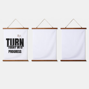 Turn Today Into Progress Motivational Design Hanging Tapestry