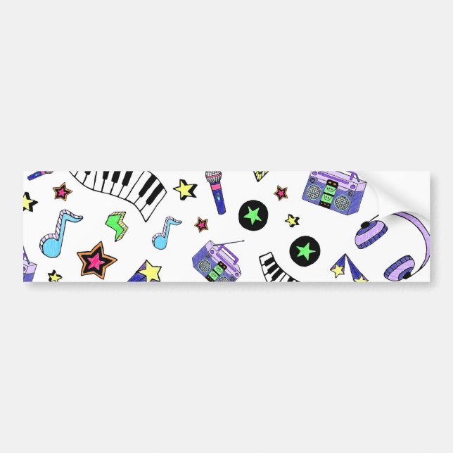 Turn Up the Music Bumper Sticker (Front)