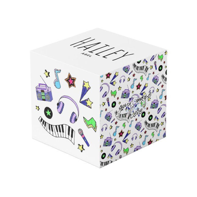 Turn Up the Music Cube (Front Angled)