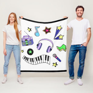 Turn Up the Music Fleece Blanket
