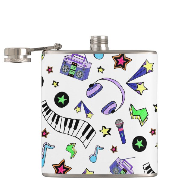 Turn Up the Music Hip Flask (Opened)