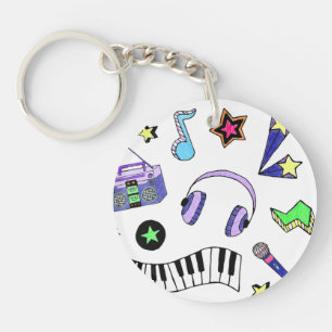 Turn Up the Music Key Ring
