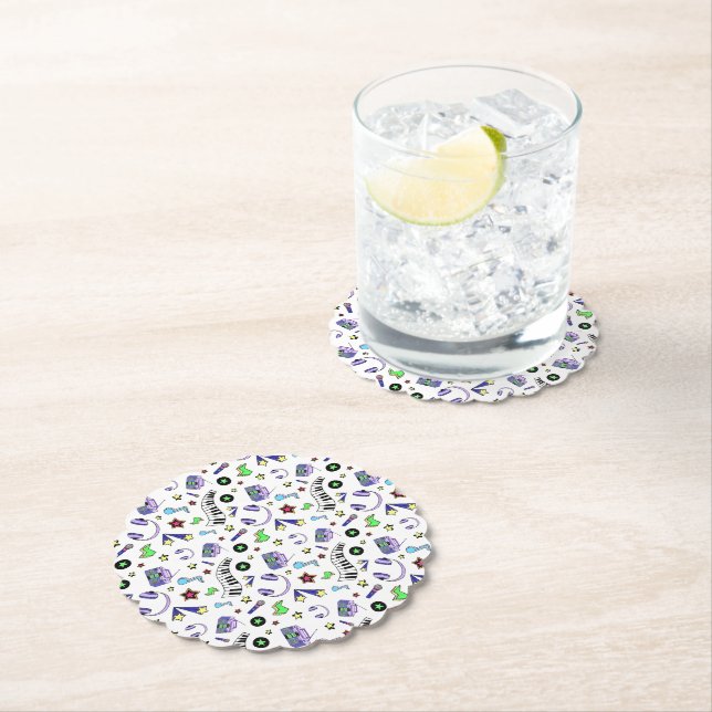 Turn Up the Music Paper Coaster (Insitu)