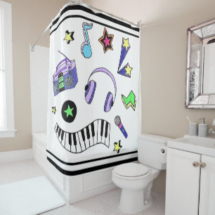 Turn Up the Music Shower Curtain