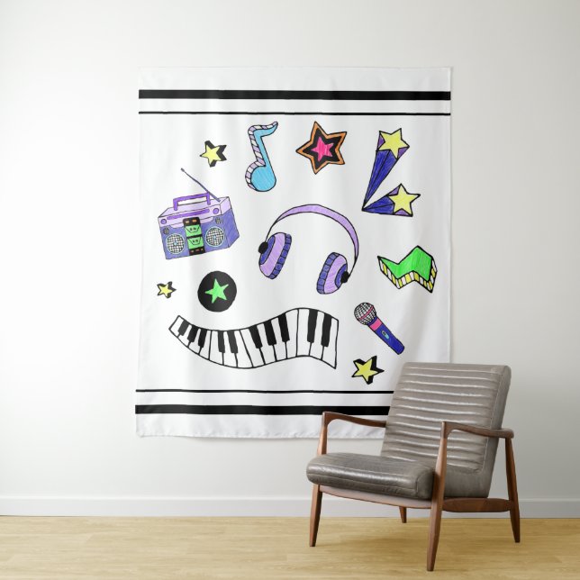 Turn Up the Music Tapestry (In Situ)