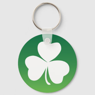 Turn your Irish ON! green white theme Key Ring