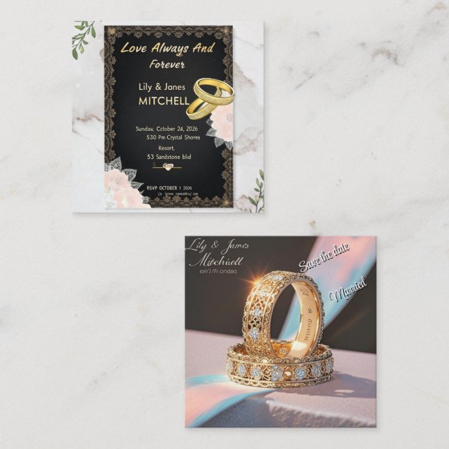 Turn Your Love Story Into Art Married Enclosure Card (Front/Back)