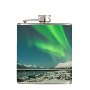Turnagain Arm Aurora Hip Flask