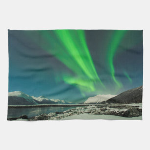 Turnagain Arm Aurora Tea Towel