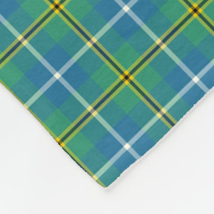 Turnbull Ancient Hunting Tartan Monogram Fleece Blanket