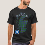Turnbull Scottish Clan Tartan Scotland T-Shirt<br><div class="desc">Great for any Scottish gathering or Highland games,  outline of Scotland with the Turnbull Hunting clan family tartan.</div>