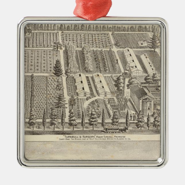 Turnbull's Nursery, Fitch res Metal Ornament (Front)